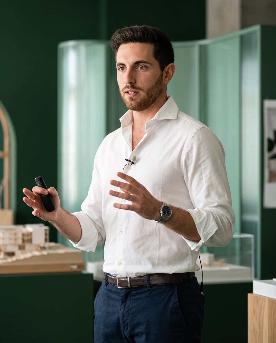 Nicolo Manica presenting